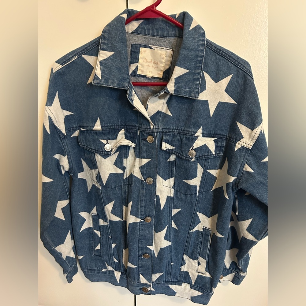 Altar’d State Pattern Denim Jean Jacket